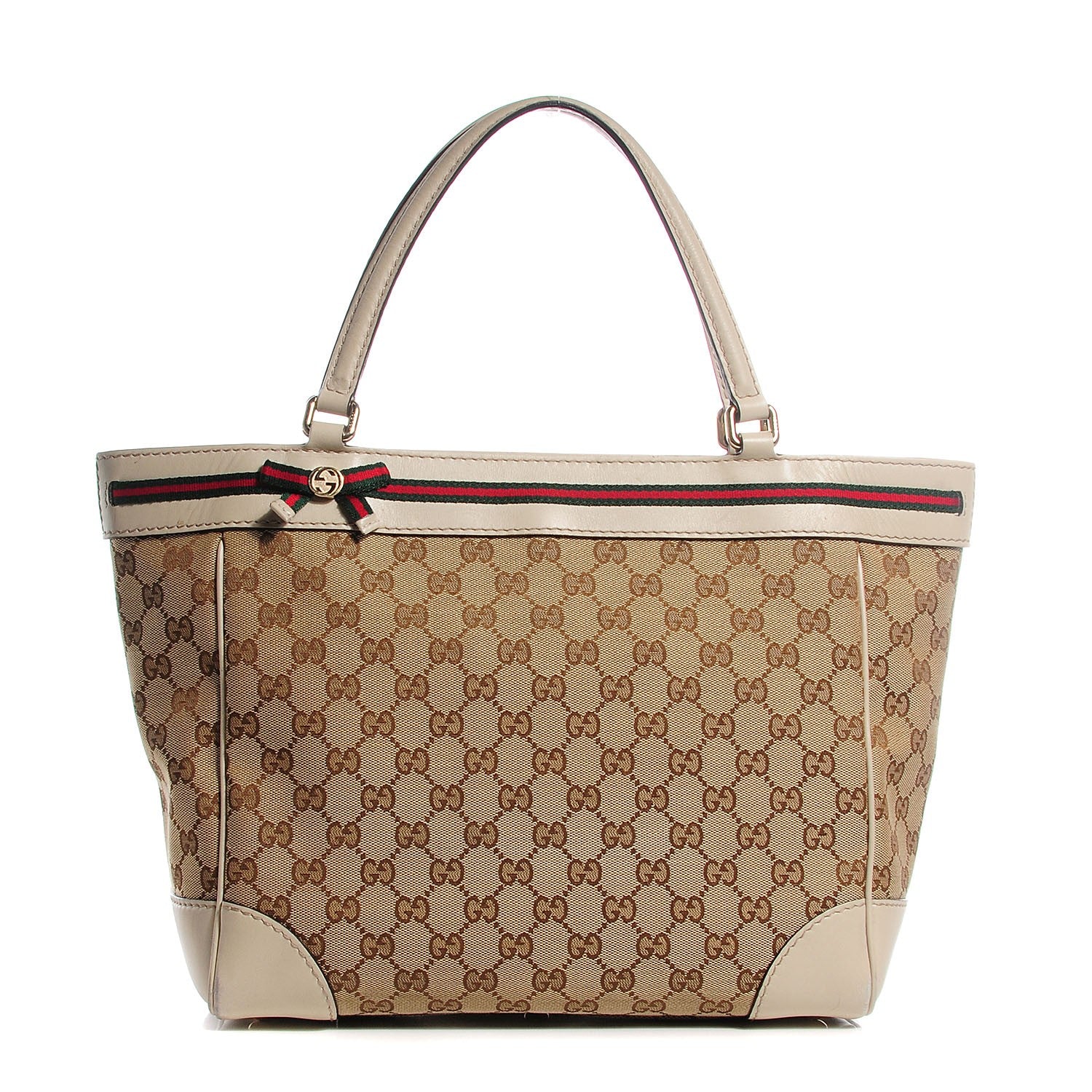 Gucci Monogram Web Medium Mayfair Tote Off White 1 of 8