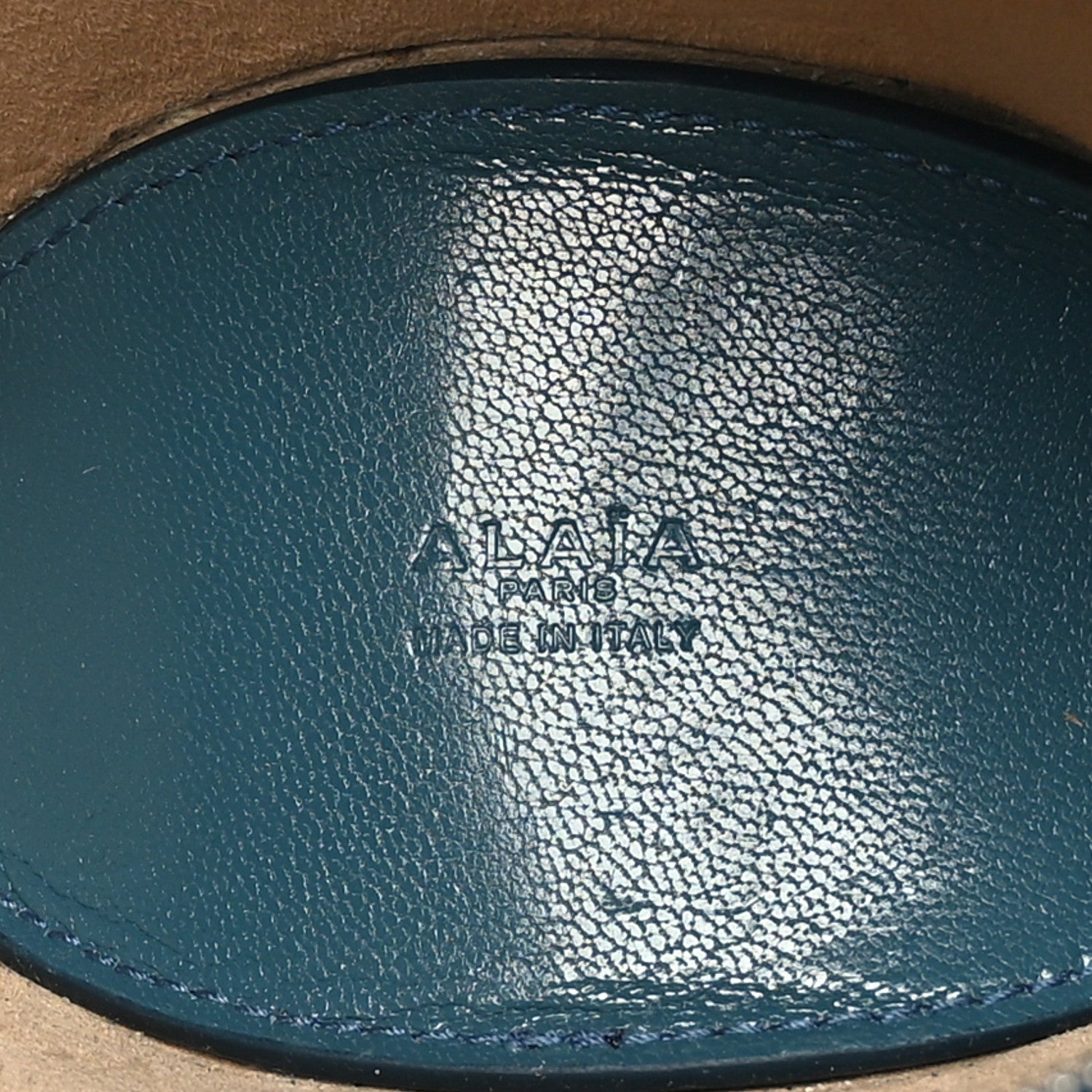 Alaia Calfskin Small Khaima Bag Bleu Ardoise 6 of 8
