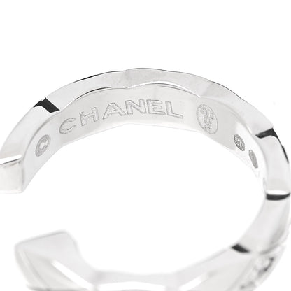 Chanel 18K Beige White Gold Diamond Coco Crush Ear Cuff Earrings 4 of 5