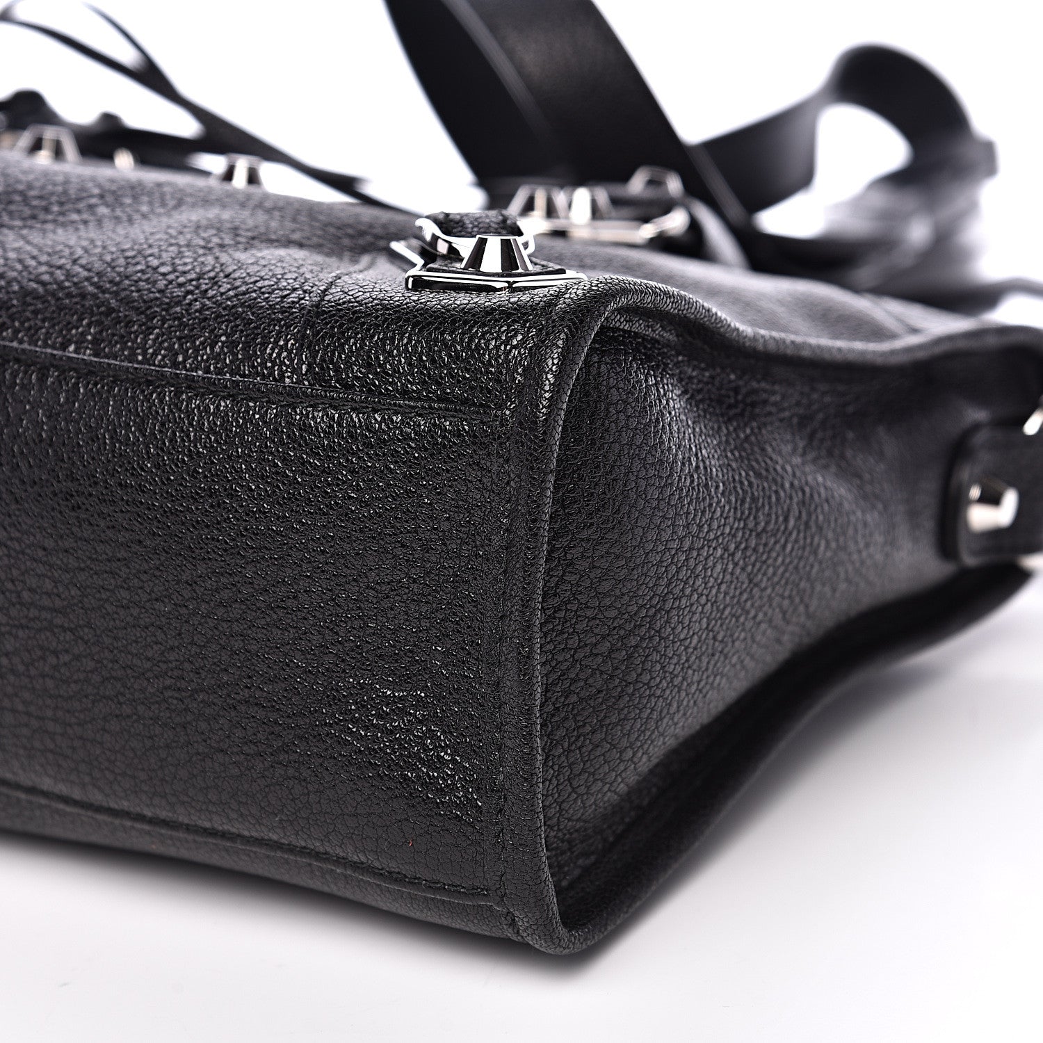 Balenciaga Chevre Silver Metallic Edge Hardware S City Black 8 of 9