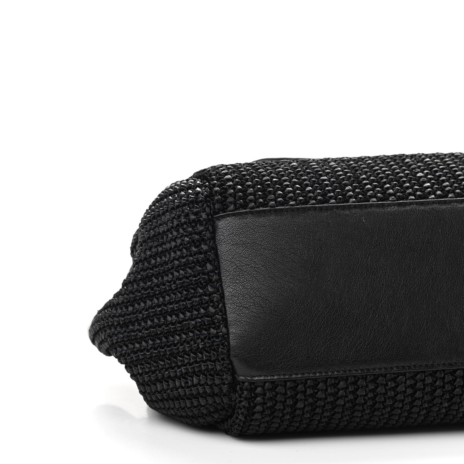 Saint Laurent Raffia Calfskin Small Nolita Shoulder Bag Black 9 of 10