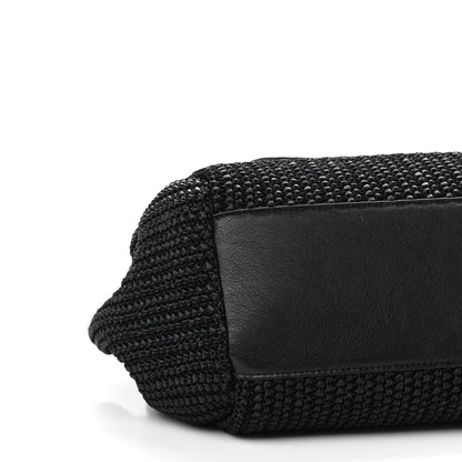 Saint Laurent Raffia Calfskin Small Nolita Shoulder Bag Black 9 of 10