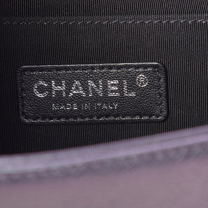 Chanel Iridescent Goatskin Quilted Small Boy Flap Purple 6 of 9