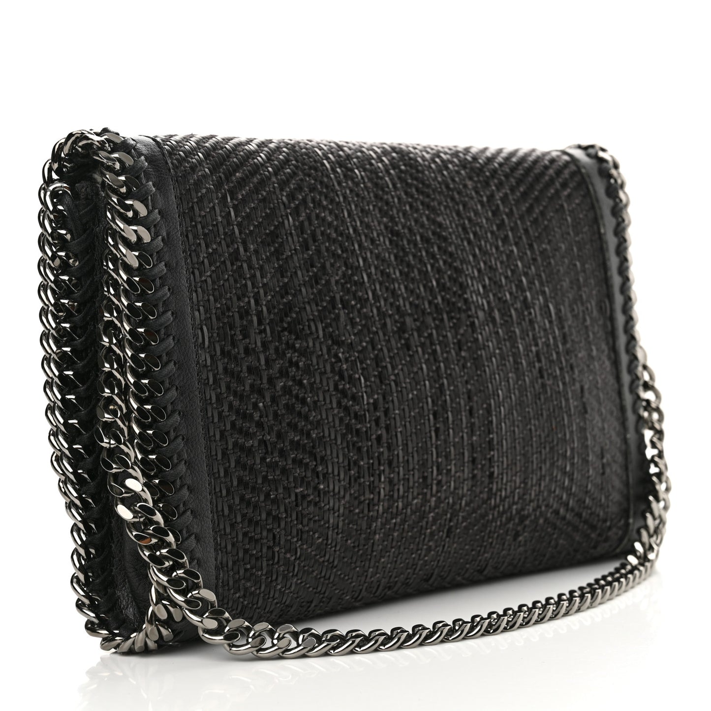Braided Falabella Clutch Black