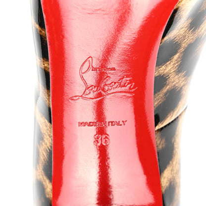 Christian Louboutin Patent Leopard New Very Prive 120 Pumps 36 Brown 6 of 7