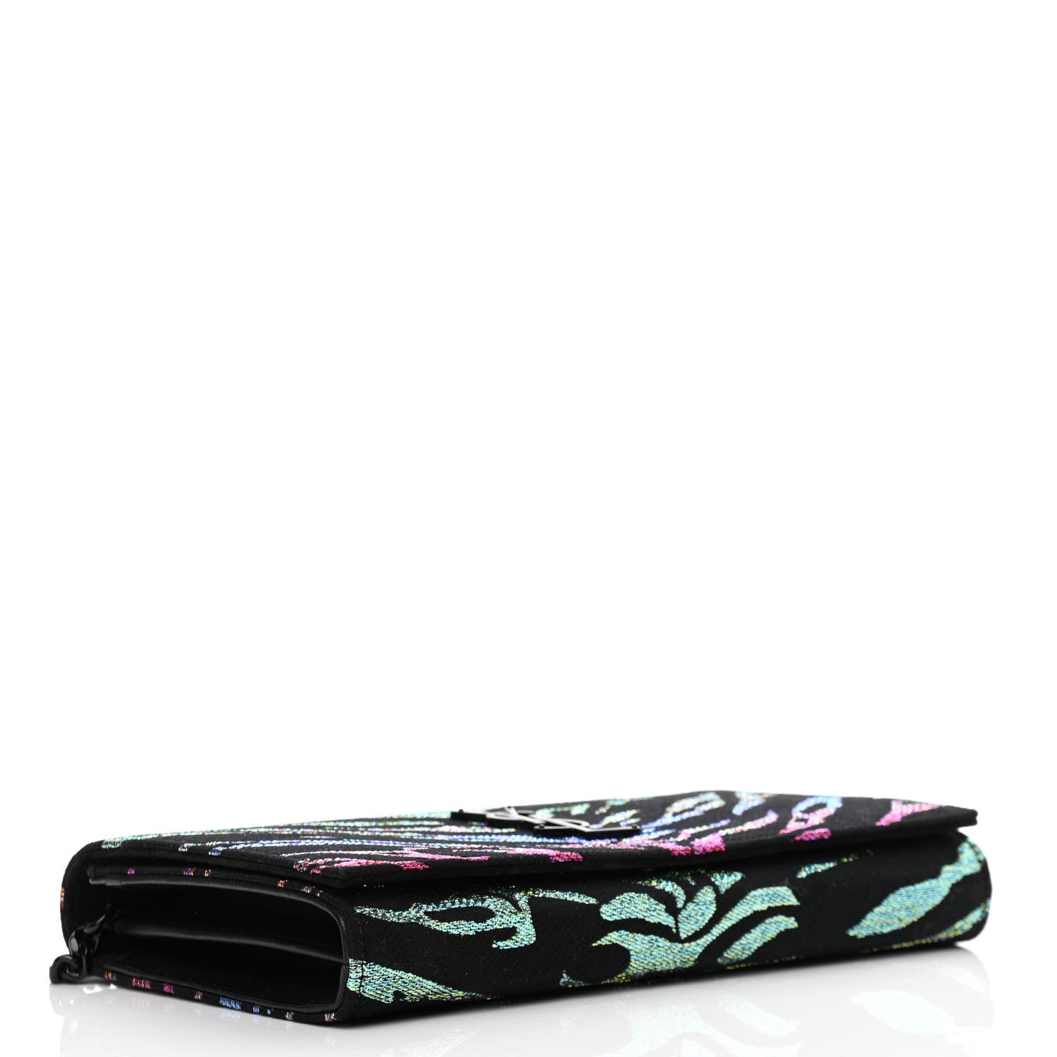 Saint Laurent Tiger Burnout Monogram Chain Wallet Multicolor 4 of 12