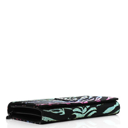 Saint Laurent Tiger Burnout Monogram Chain Wallet Multicolor 4 of 12