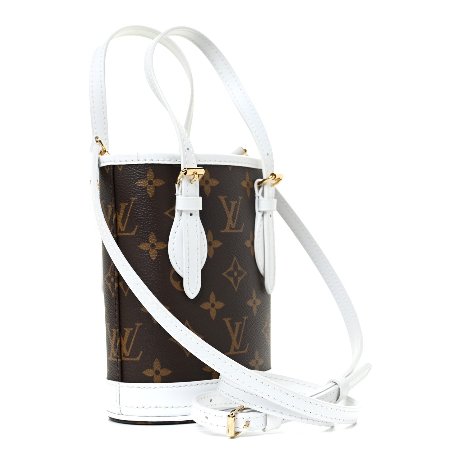 Louis Vuitton Monogram LV Match Nano Bucket Bag White 4 of 12