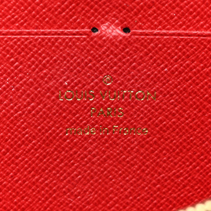 Louis Vuitton Damier Ebene Clemence Wallet Cherry 6 of 12