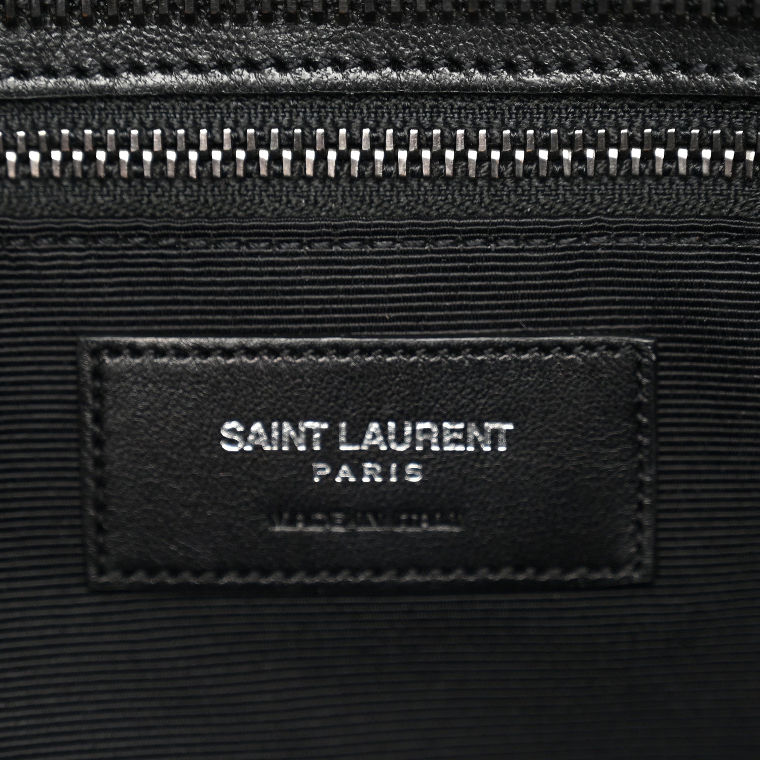 Saint Laurent Sheepskin Matelasse Chevron Large Monogram Shopping Bag Black 5 of 10