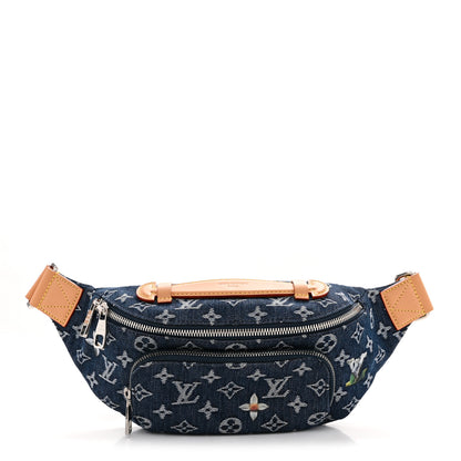 Louis Vuitton Monogram Flower Denim Rush Bumbag Blue 1 of 10