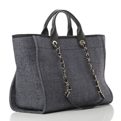 Chanel Lurex Boucle Medium Deauville Tote Black 3 of 10