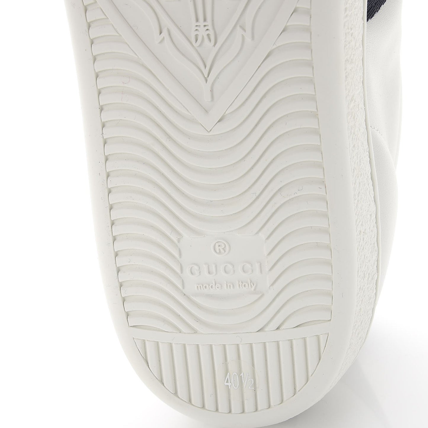 Calfskin Ayers Crystal LOVED Embroidered New Ace Sneakers 40.5 White
