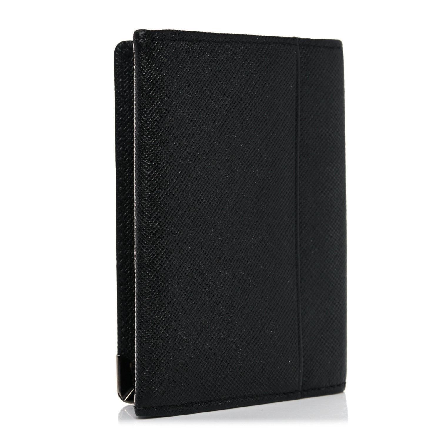 MCM Saffiano Bi-Fold Vertical Wallet Black 3 of 11
