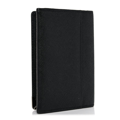 MCM Saffiano Bi-Fold Vertical Wallet Black 3 of 11