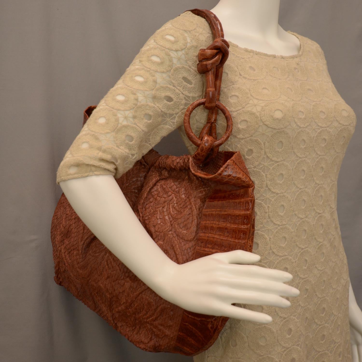 Nancy Gonzalez Crocodile Python Embossed Shoulder Bag 2 of 6