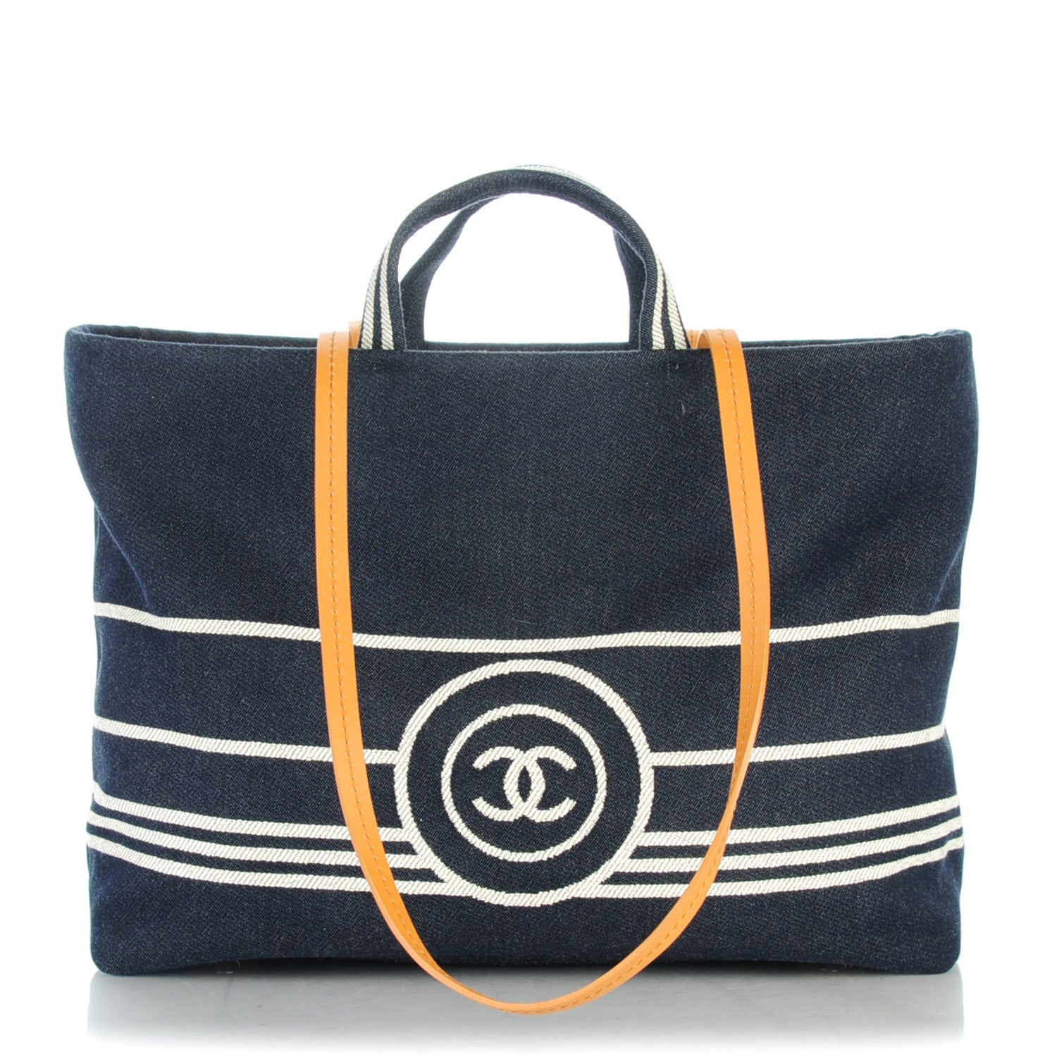 Chanel Denim Large Shopping Tote Black 1 of 7