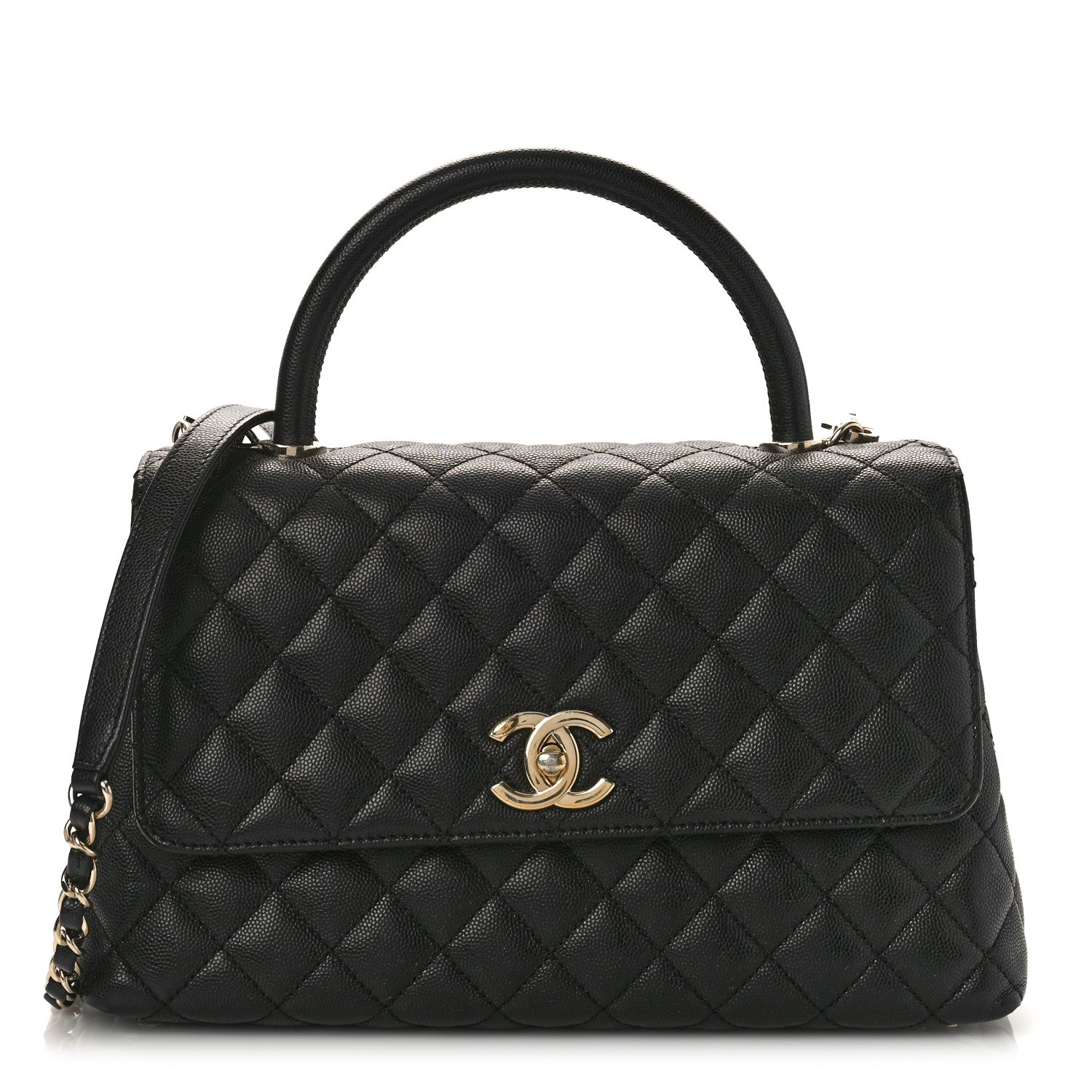Chanel Caviar Quilted Small Coco Handle Flap Black 1 of 11
