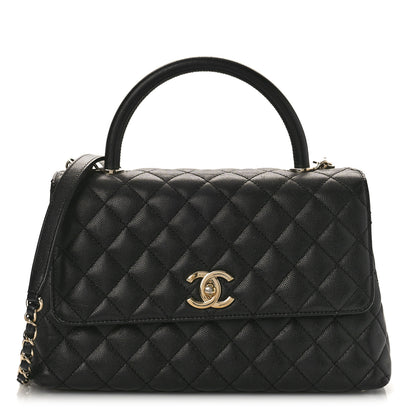 Chanel Caviar Quilted Small Coco Handle Flap Black 1 of 11
