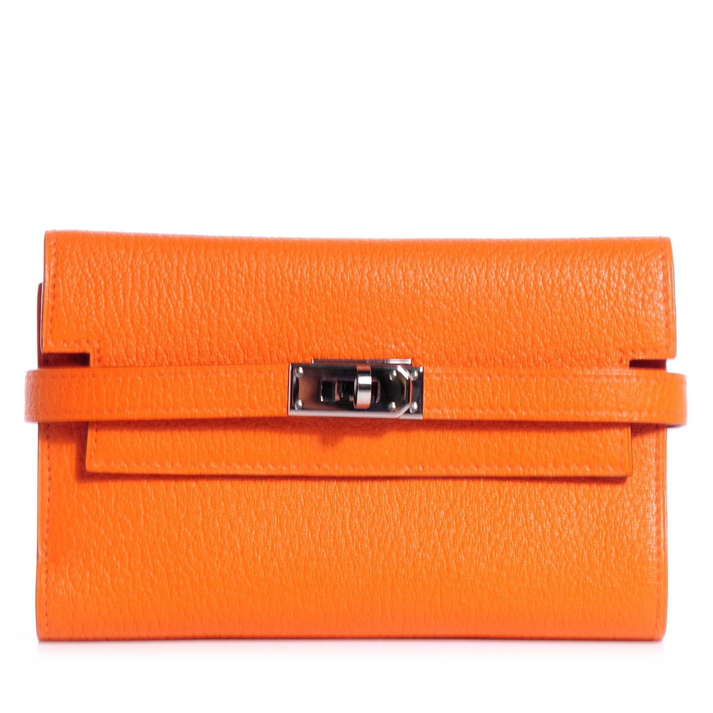 Chevre Mysore Medium Kelly Wallet Orange