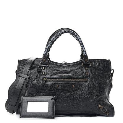 Balenciaga Agneau Arena Graffiti Short Strap Classic Hardware City Black White 1 of 10