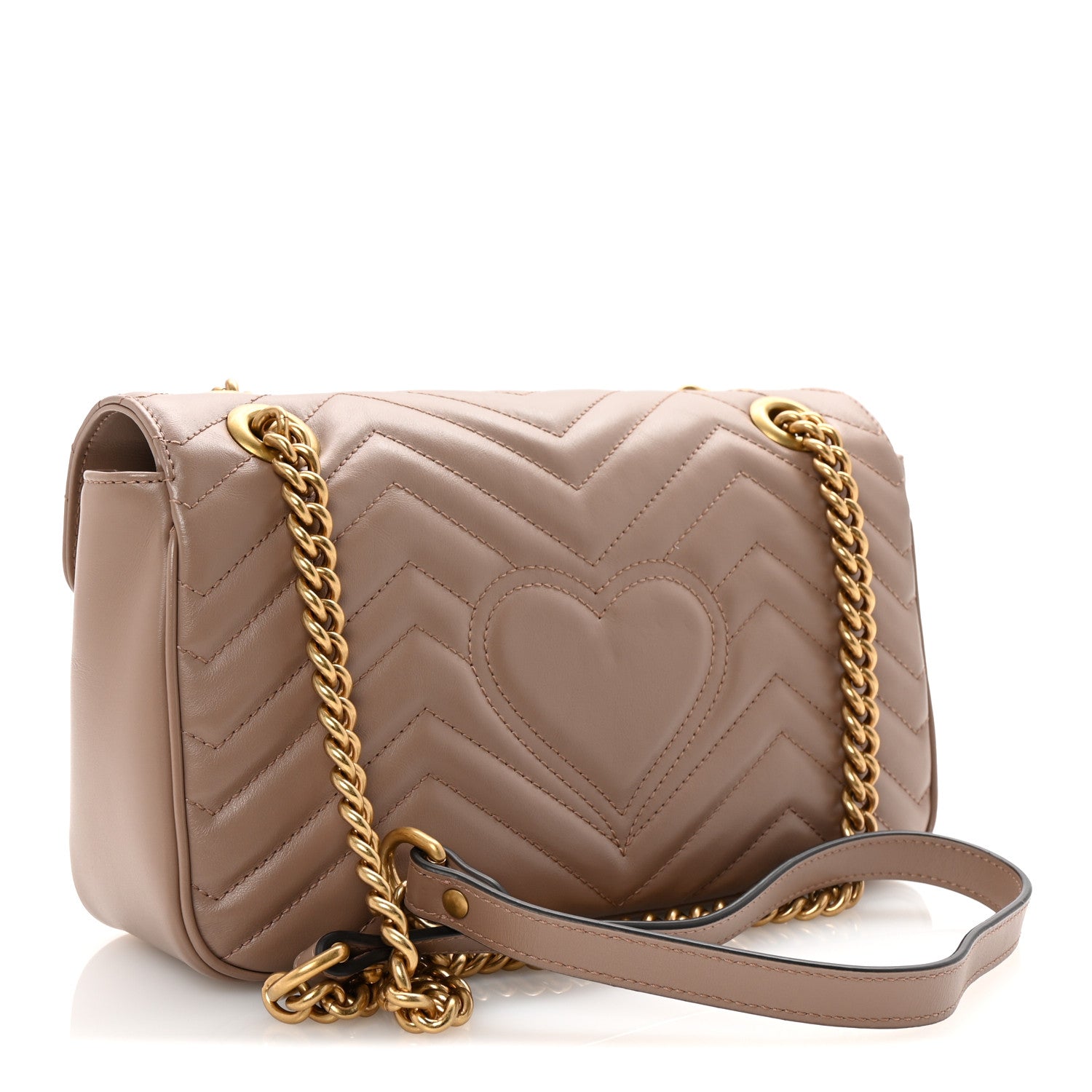 Gucci Calfskin Matelasse Small GG Marmont Shoulder Bag Porcelain Rose 3 of 10