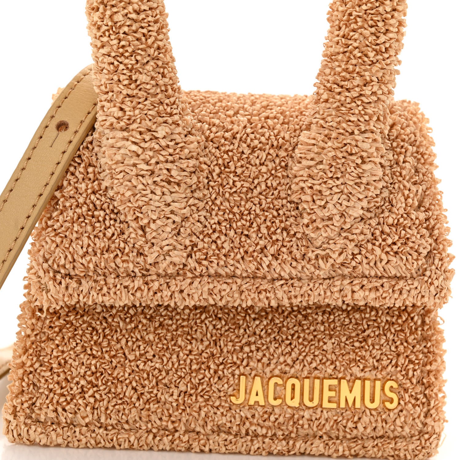 Jacquemus Raffia Calfskin Le Chiquito Beige 7 of 9