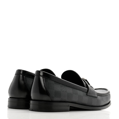 Louis Vuitton Damier Graphite Calfskin Mens Major Loafers 8 5 of 9