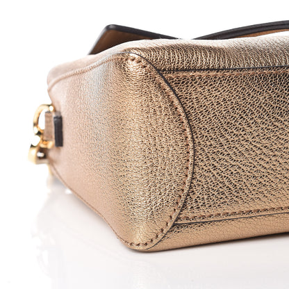 Chloe Metallic Calfskin Mini Faye Day Shoulder Bag Gold 9 of 10