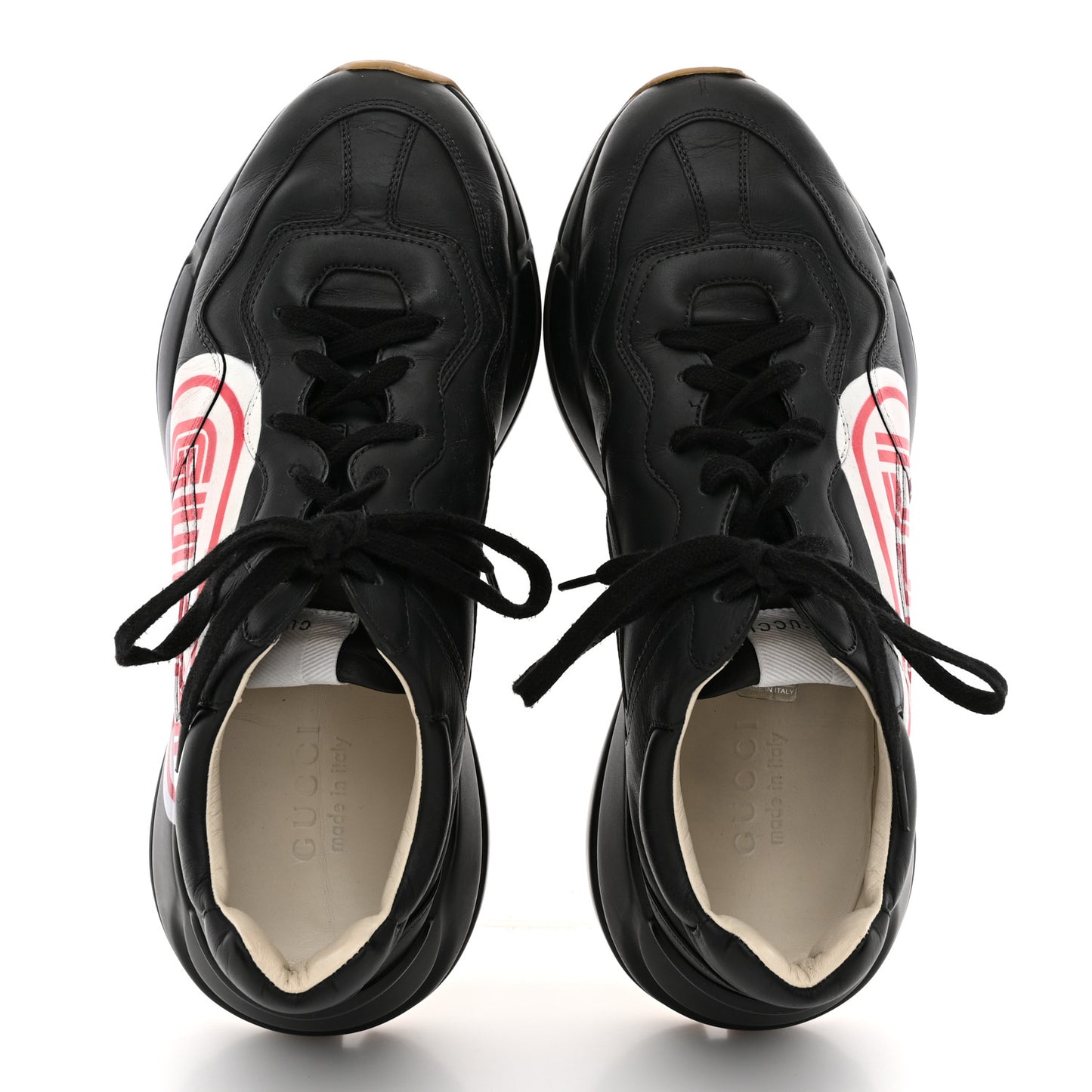 X SEGA Calfskin Logo Mens Rhyton Sneakers 9 Black