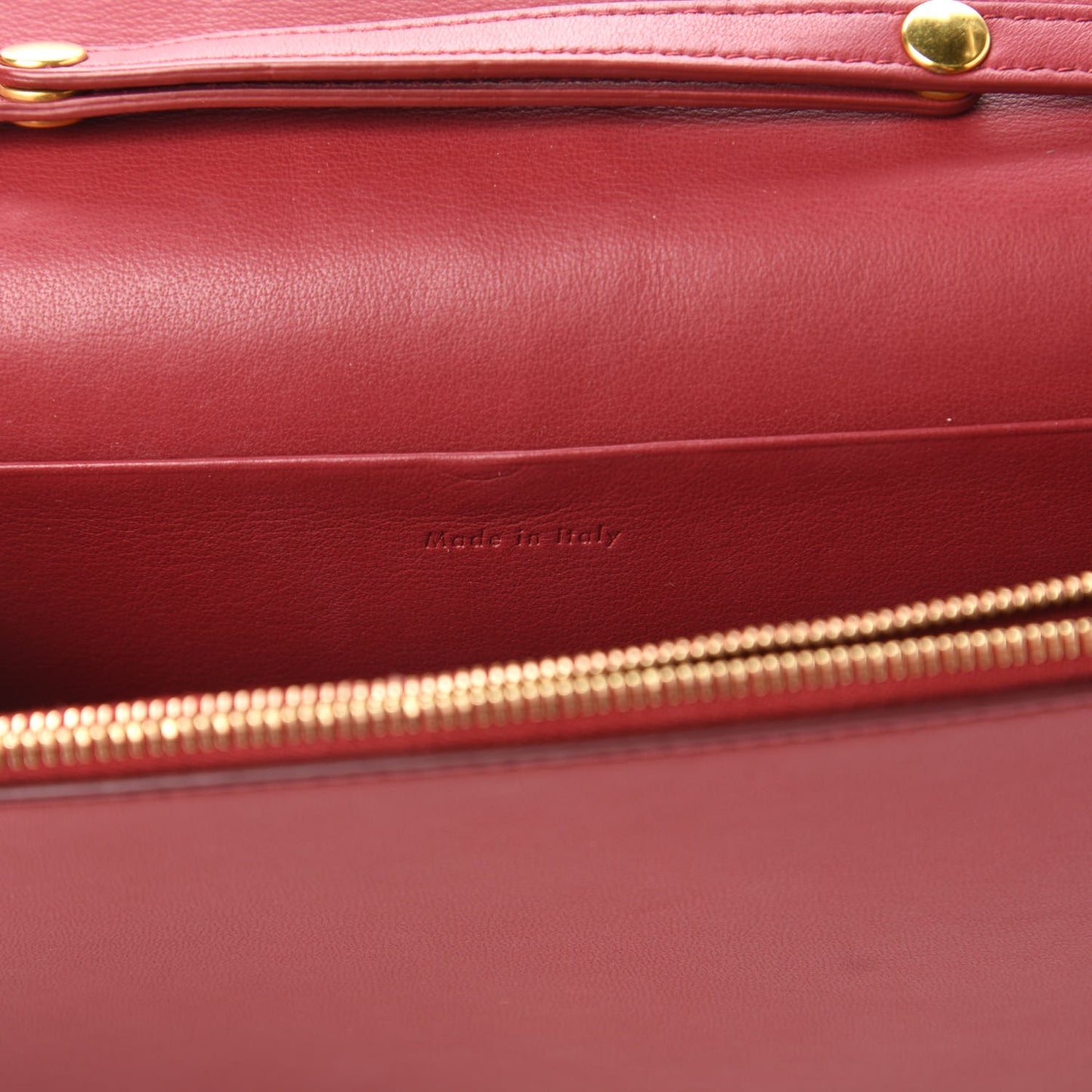 Smooth Lambskin Frame Evening Chain Clutch Ruby Nude