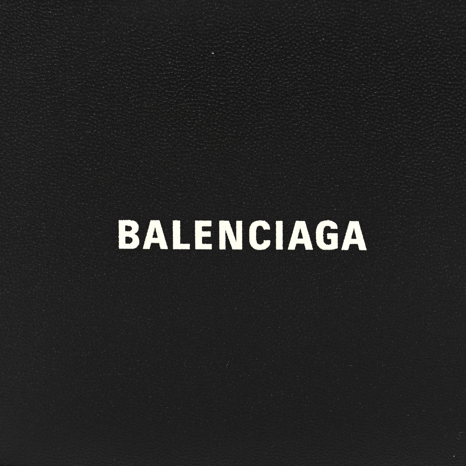 Balenciaga Calfskin Logo Cash Square Bi-Fold Wallet Black White 7 of 7