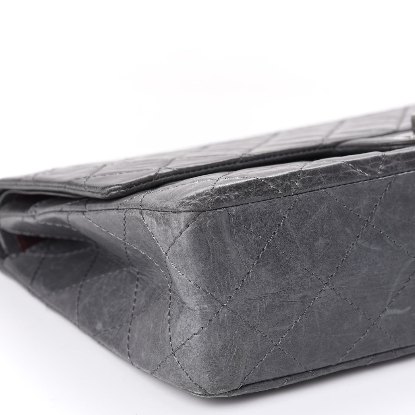 Aged Calfskin Quilted 50th Anniversary 2.55 Reissue 227 Flap Grey