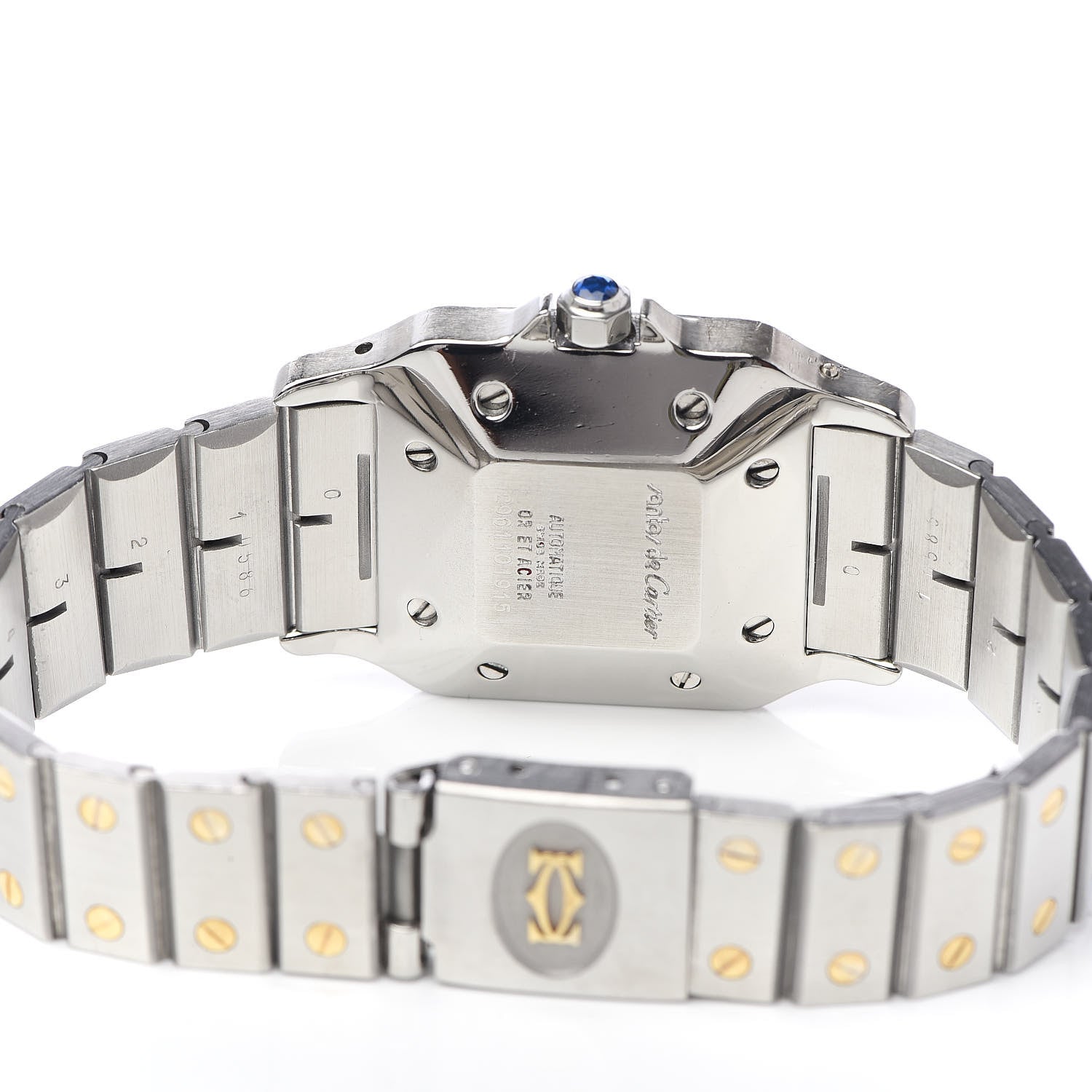 Cartier Stainless Steel 18K Yellow Gold 29mm Santos De Cartier Galbee Automatic Watch 5 of 6