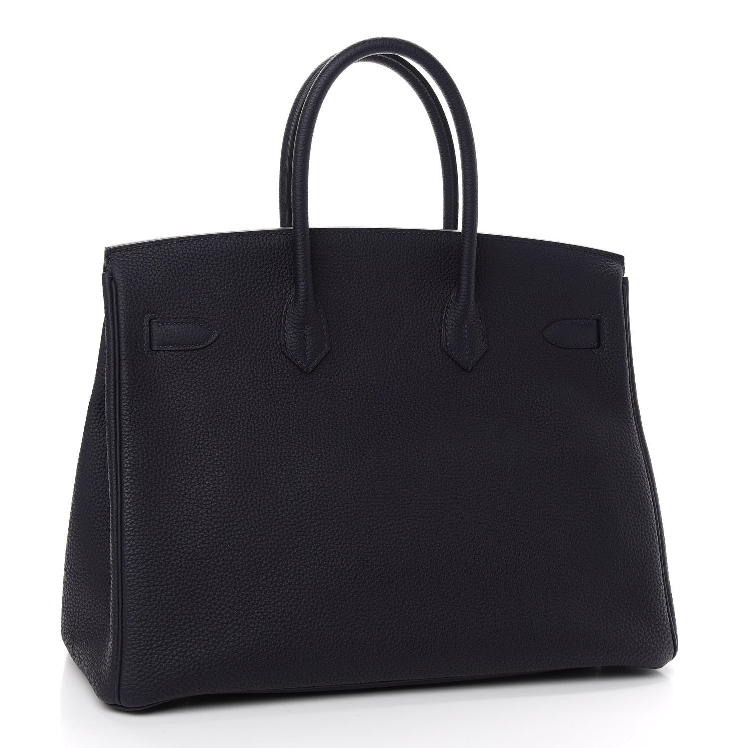 Hermes Togo Swift Officier Birkin 35 Bleu Nuit Vert Cypress 3 of 12
