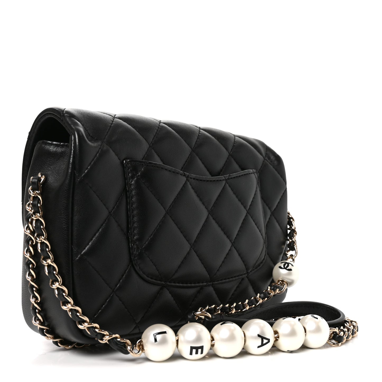 Lambskin Quilted Small My Precious Flap Black