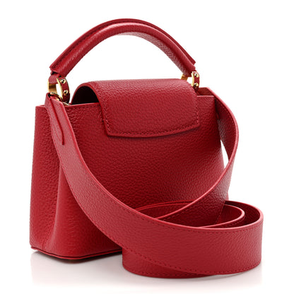 Louis Vuitton Taurillon Mini Capucines Scarlet 3 of 9