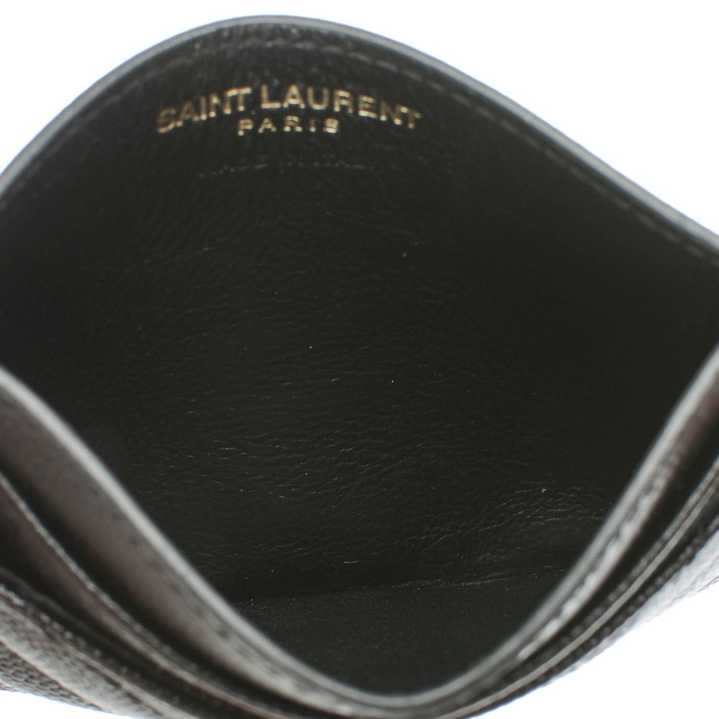 Grain De Poudre Matelasse Chevron Monogram Credit Card Case Black