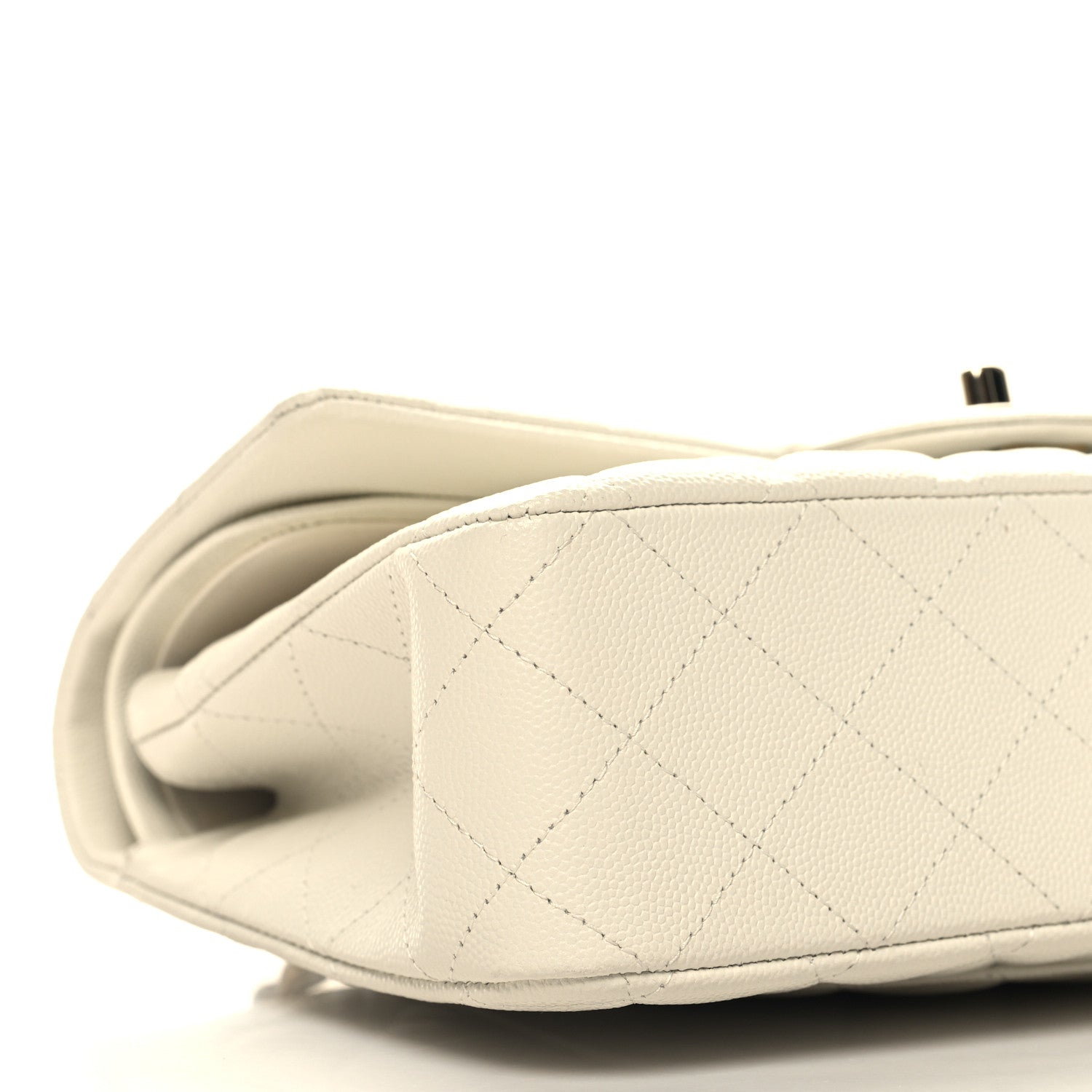 Chanel Caviar Quilted Medium Double Flap White 9 of 11