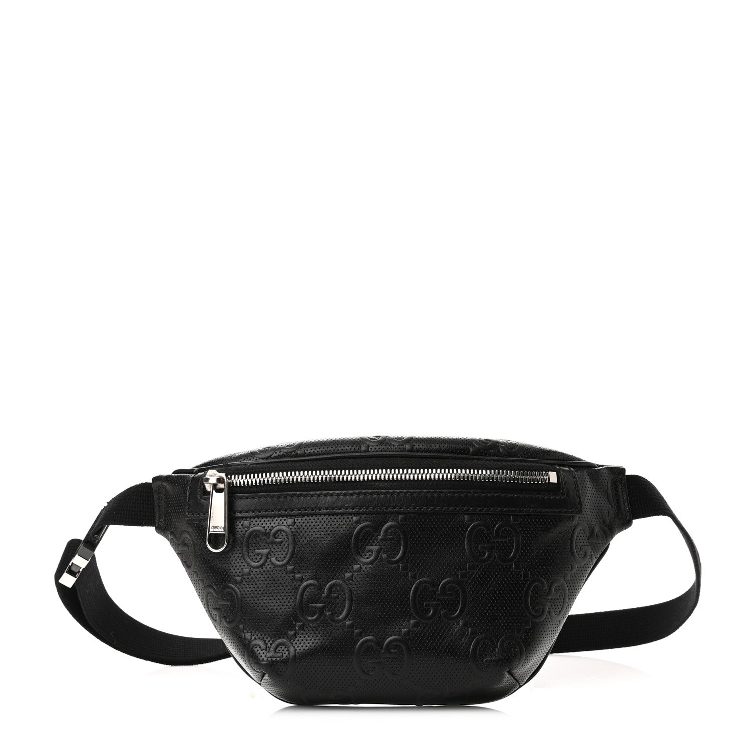 Gucci Calfskin GG Tennis Embossed Belt Bag Black 1 of 10