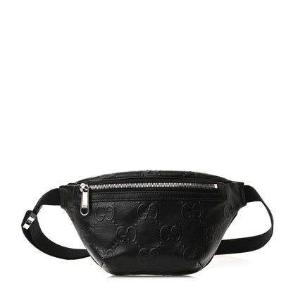 Gucci Calfskin GG Tennis Embossed Belt Bag Black 1 of 10