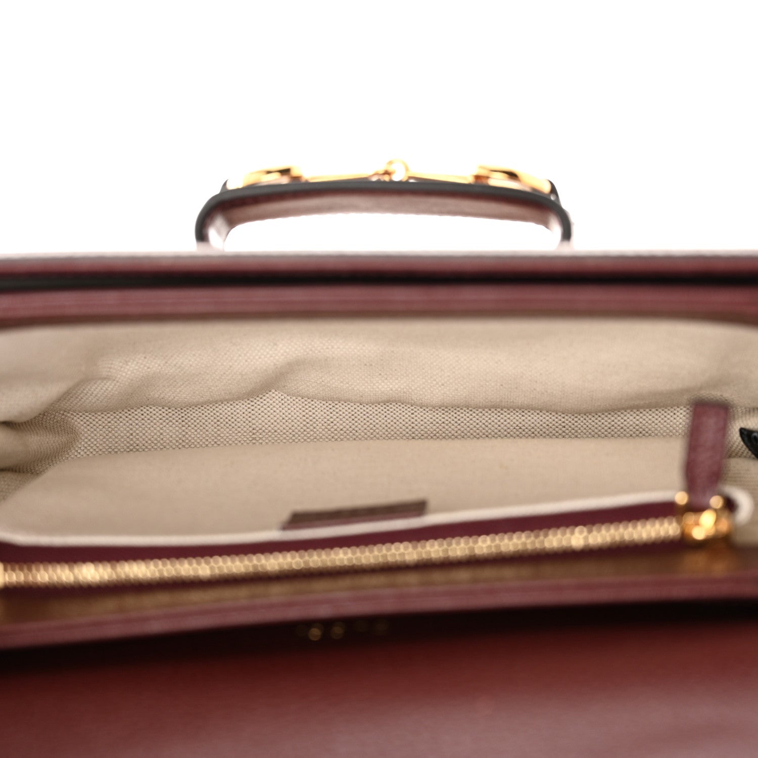 Gucci Monogram Textured Dollar Calfskin Horsebit 1955 Shoulder Bag Sahara Rubino Chardonnay 5 of 10