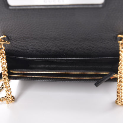 Gucci Calfskin Mini GG Marmont Chain Wallet Black 5 of 8