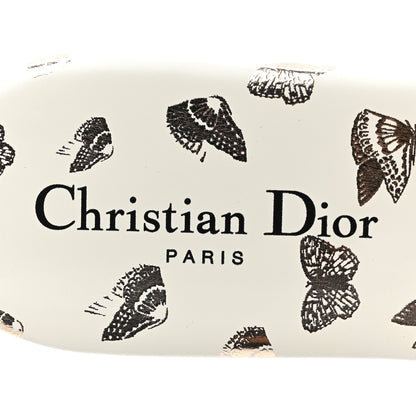 Christian Dior Canvas Lurex Jardin d'Hiver Embroidered Dway Flat Slide Sandals 39 White Palladium 7 of 8