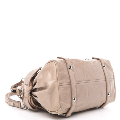 Miu Miu Vitello Lux Mini Bow Bag Cammeo 4 of 12