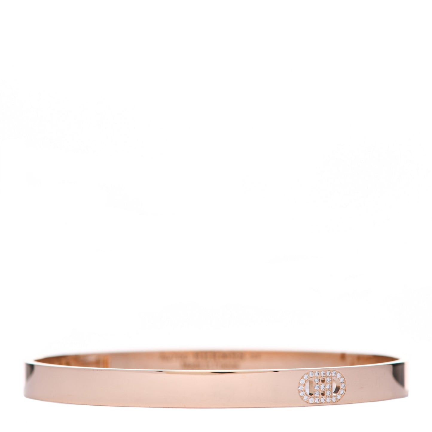 18K Rose Gold Diamond PM H D'Ancre Bracelet ST