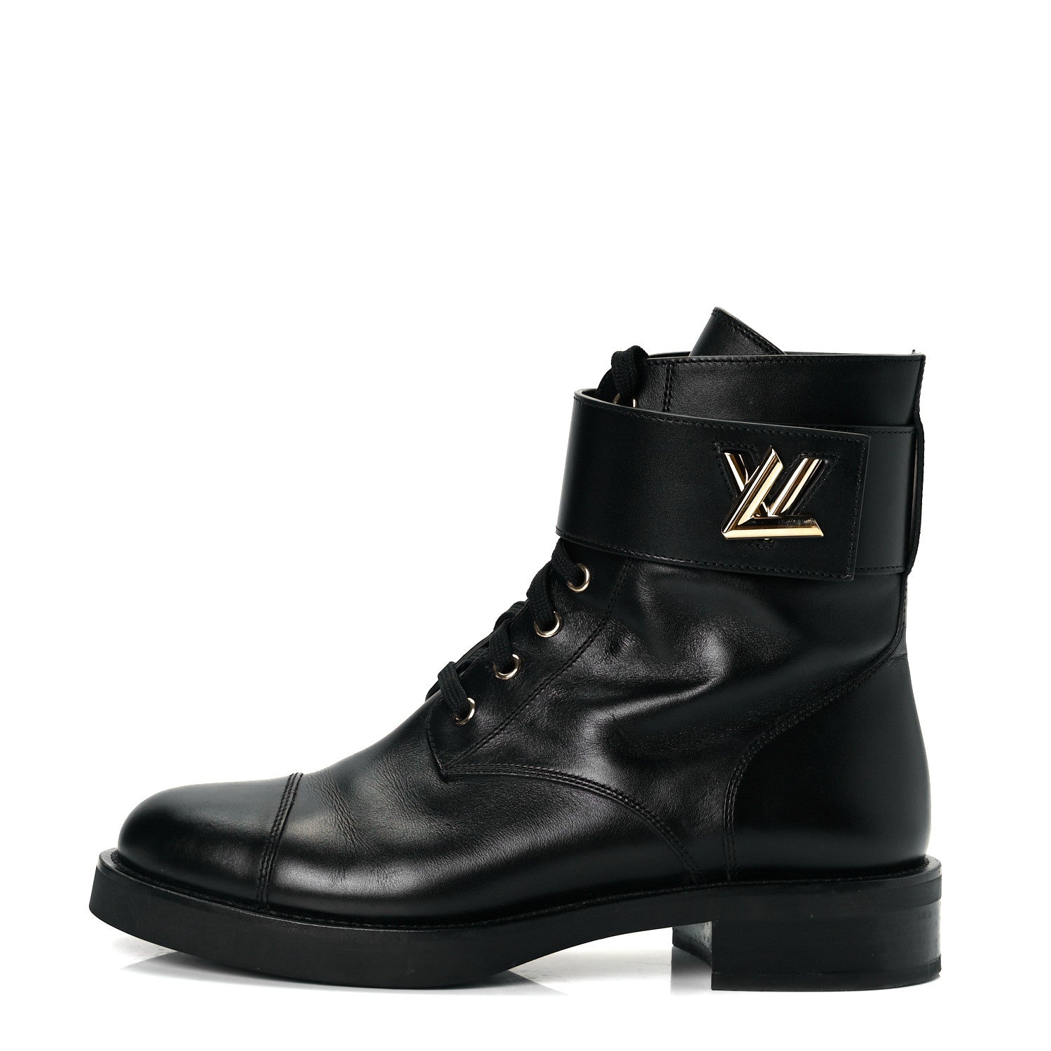 Louis Vuitton Calfskin Wonderland Ranger Boots 39.5 Black 1 of 8