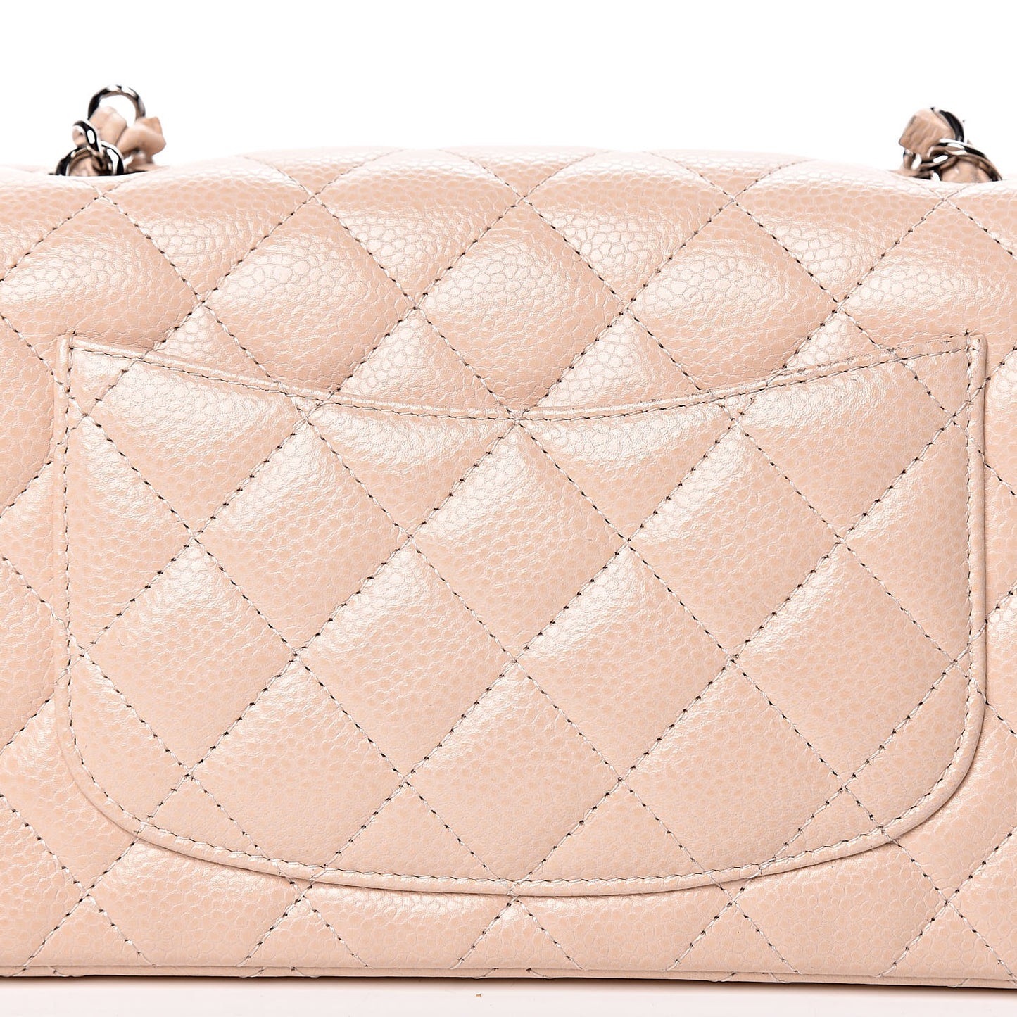 Caviar Quilted Mini Rectangular Flap Light Pink