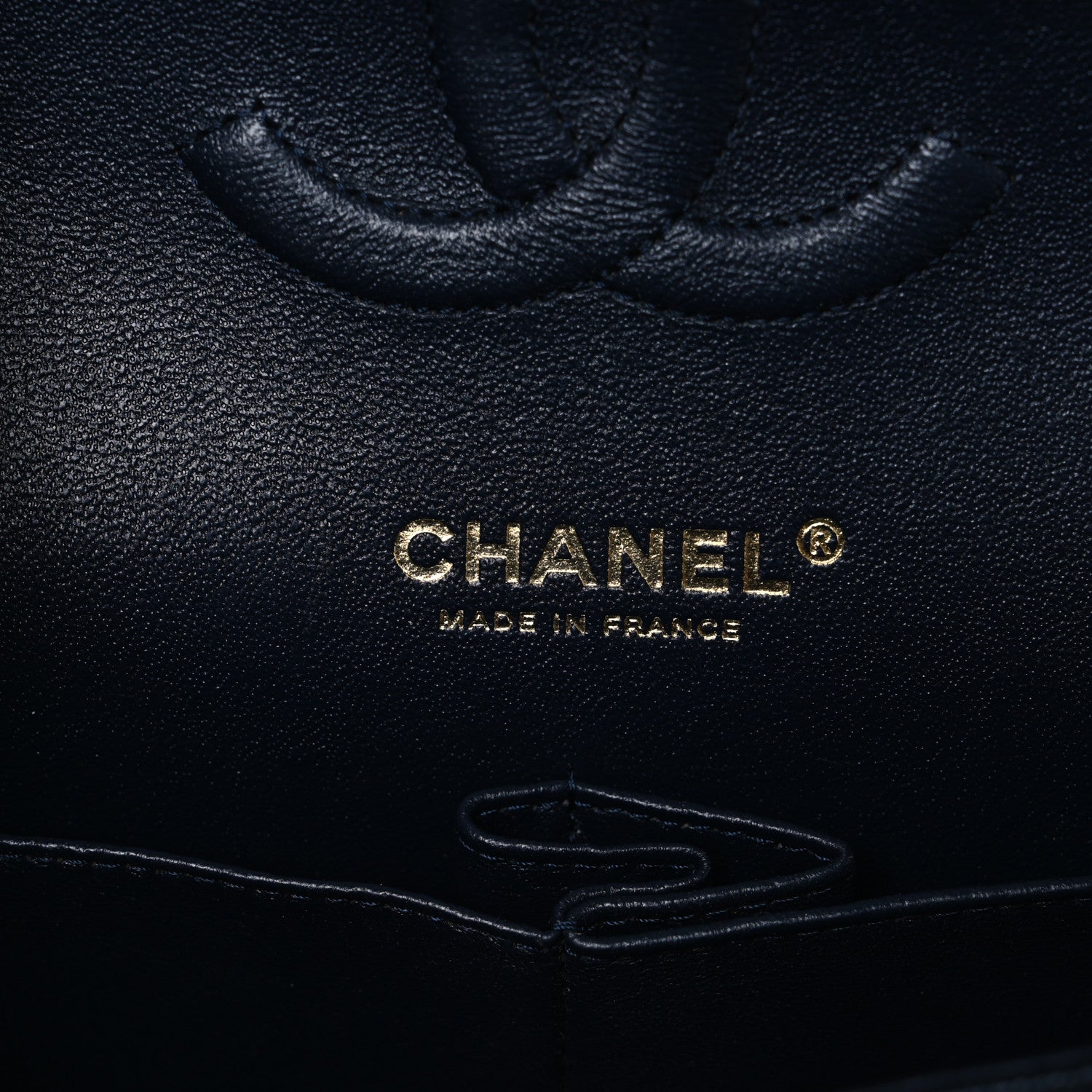 Chanel Caviar Quilted Medium Double Flap Navy 6 of 11