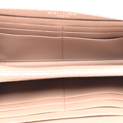 Saint Laurent Grain De Poudre Matelasse Chevron Monogram Zip Around Wallet Fard 5 of 8